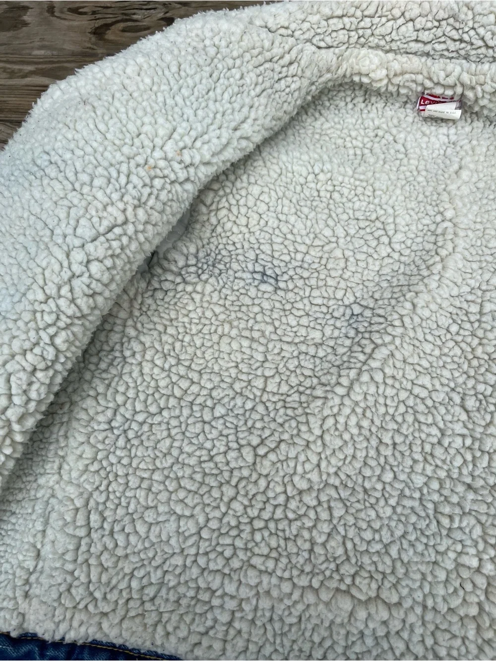 Vintage 70’s Levi's Blue Denim Jacket with White Sherpa Lining